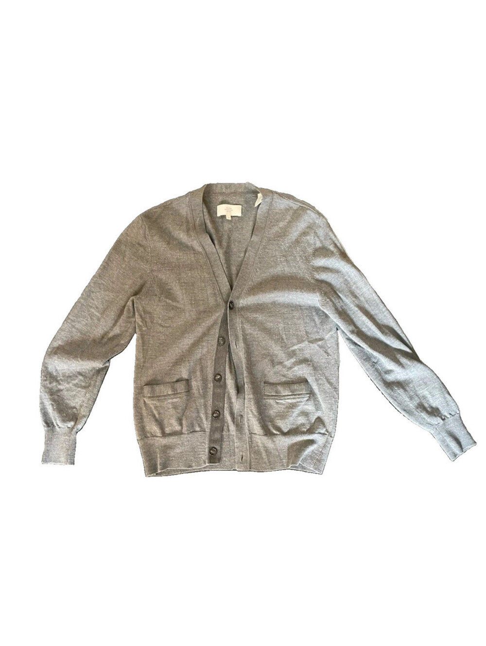 Jack Spade Bleecker Street New York 100% Wool Gray Button Front Cardigan Men's M